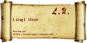 Lingl Uzor névjegykártya